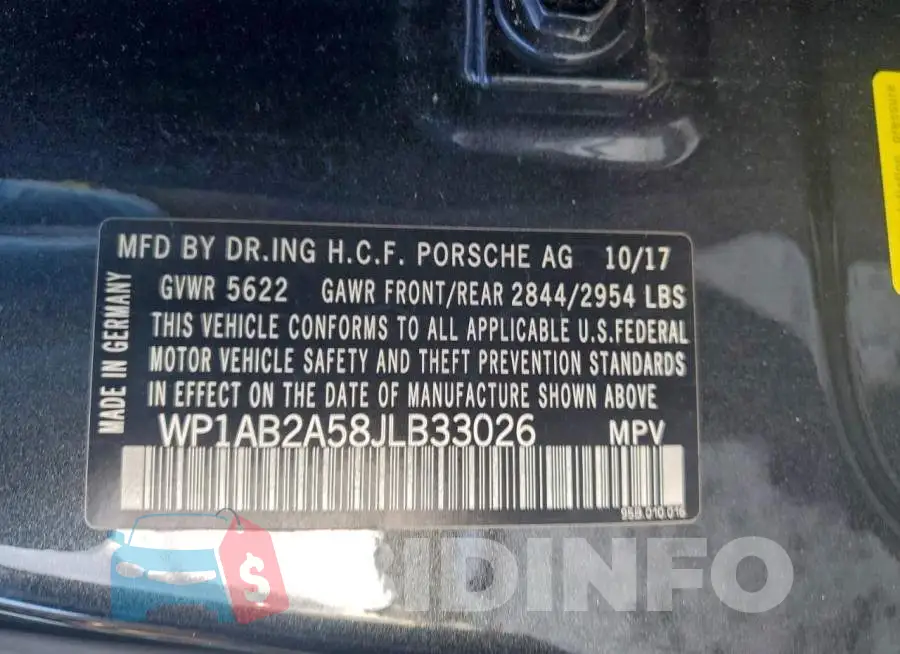 WP1AB2A58JLB33026 Photo# 13