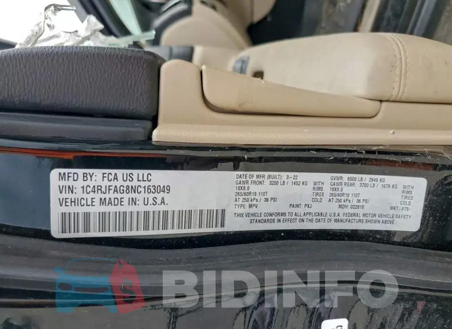 1C4RJFAG8NC163049 Photo# 13