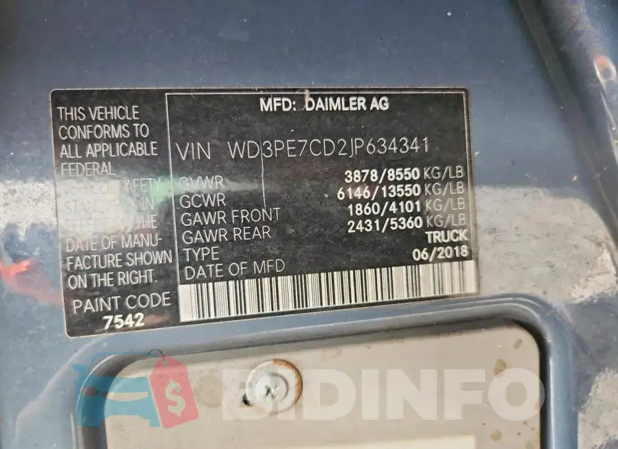 WD3PE7CD2JP634341 Photo# 13