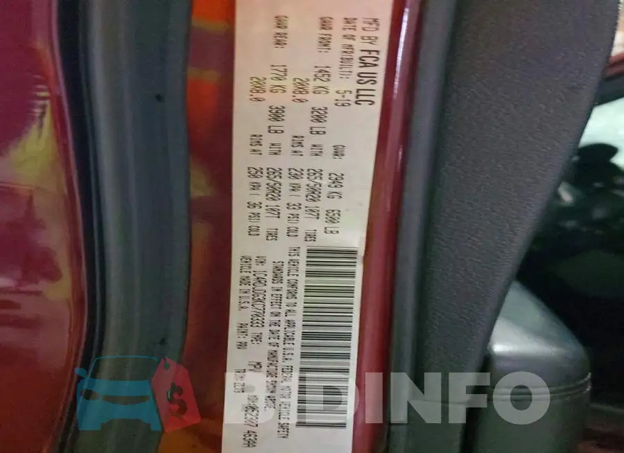 1C4RDJDG3KC770333 Photo# 13