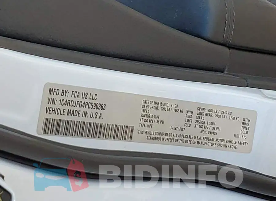 1C4RDJFG4PC590363 Photo# 14