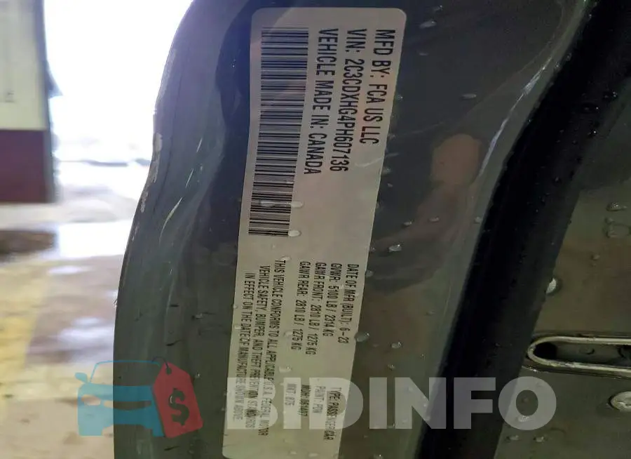 2C3CDXHG4PH607136 Photo# 12