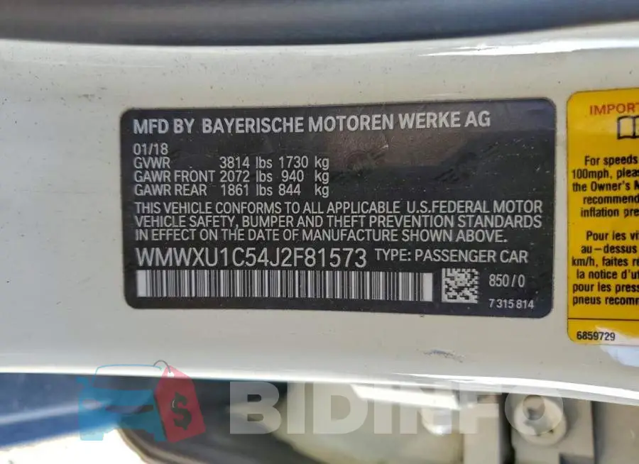 WMWXU1C54J2F81573 Photo# 12