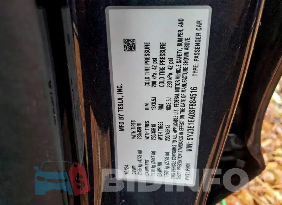 5YJ3E1EA0SF884516 Photo# 12