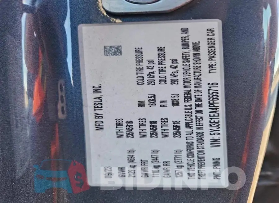 5YJ3E1EA4PF655716 Photo# 13