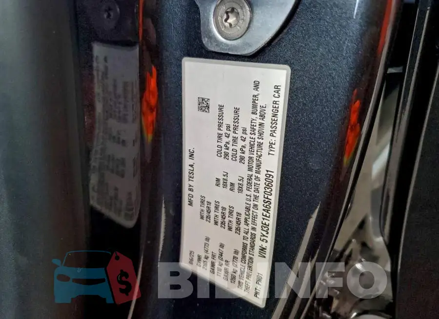 5YJ3E1EA6SF036091 Photo# 12