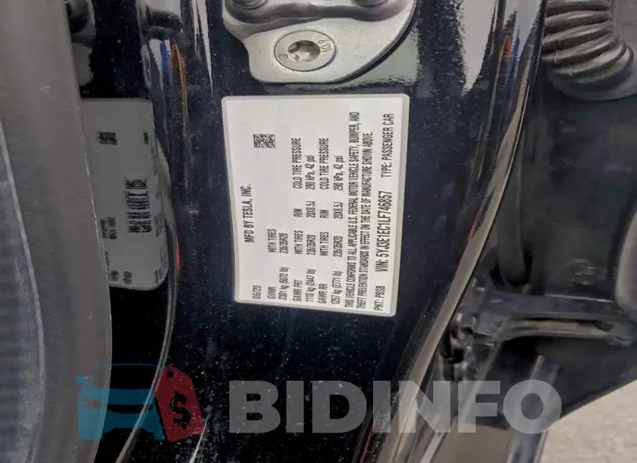 5YJ3E1EC1LF746857 Photo# 12