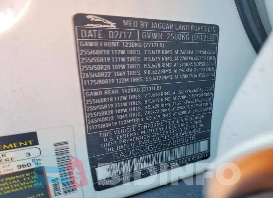 SADCS2BV2HA889616 Photo# 13