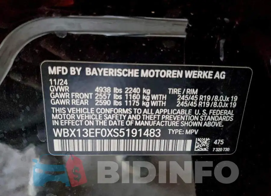 WBX13EF0XS5191483 Photo# 13