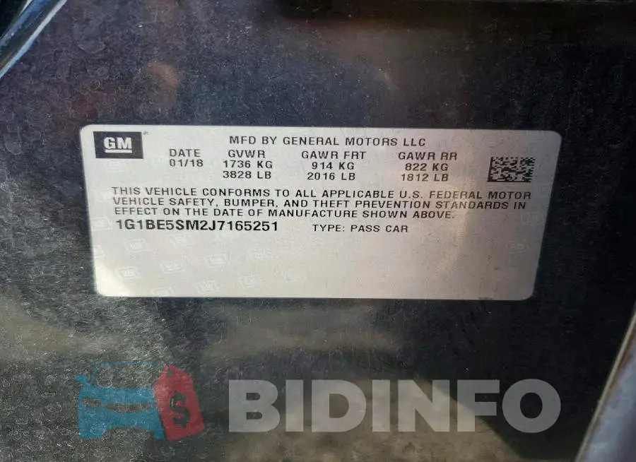 1G1BE5SM2J7165251 Photo# 12