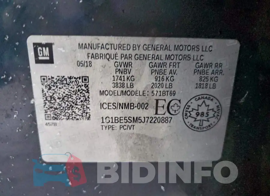 1G1BE5SM5J7220887 Photo# 12