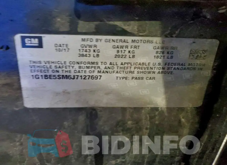 1G1BE5SM6J7127697 Photo# 12