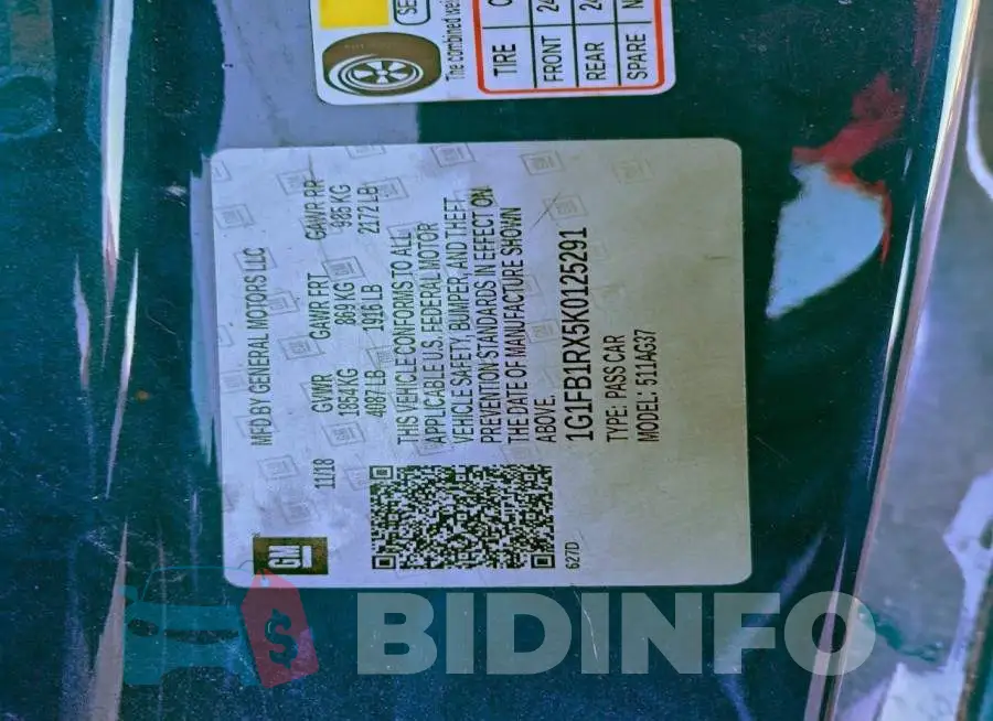 1G1FB1RX5K0125291 Photo# 12