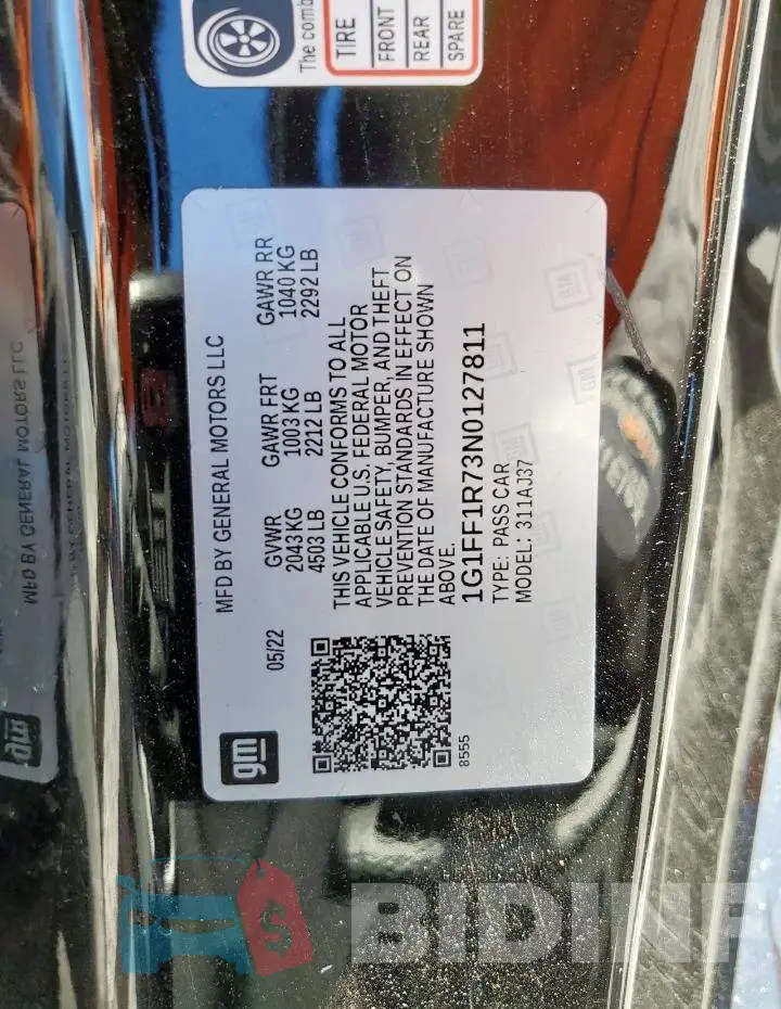 1G1FF1R73N0127811 Photo# 12