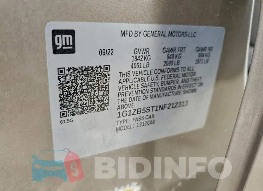 1G1ZB5ST1NF212313 Photo# 12