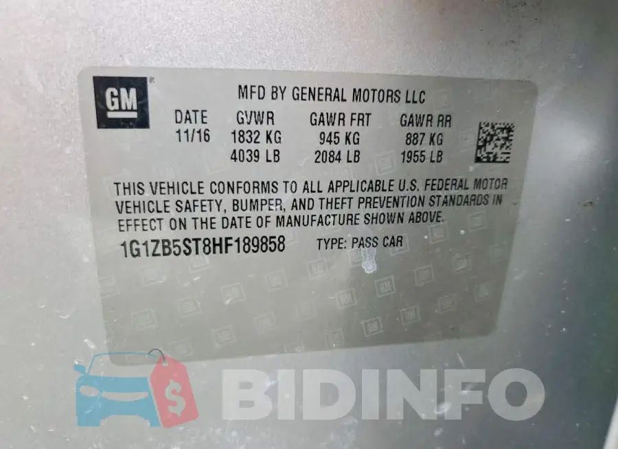 1G1ZB5ST8HF189858 Photo# 12