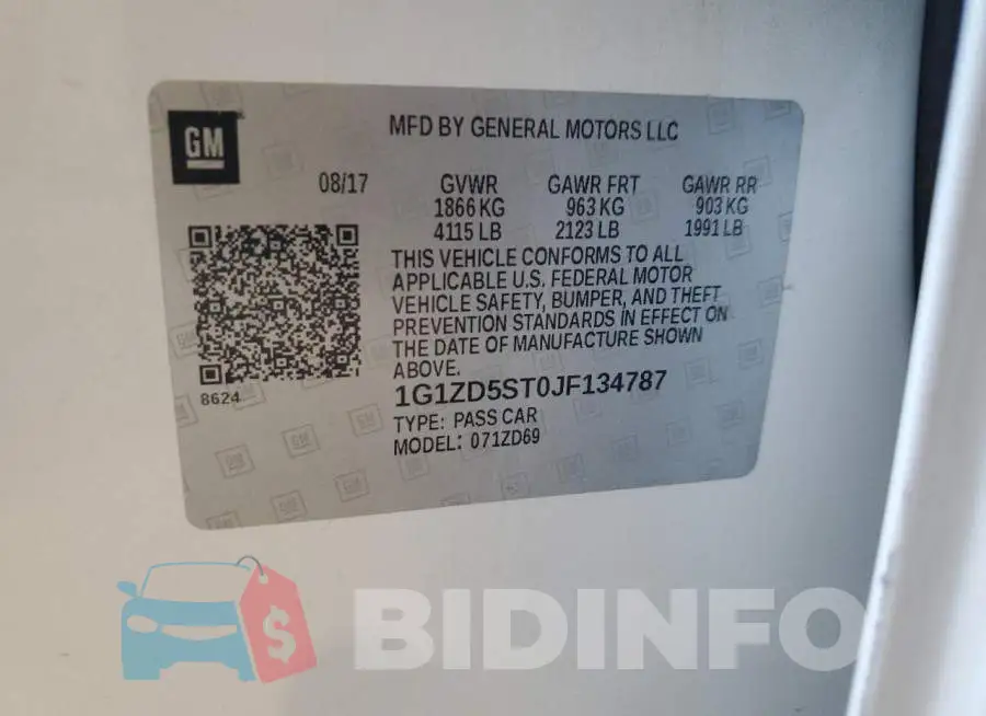 1G1ZD5ST0JF134787 Photo# 12