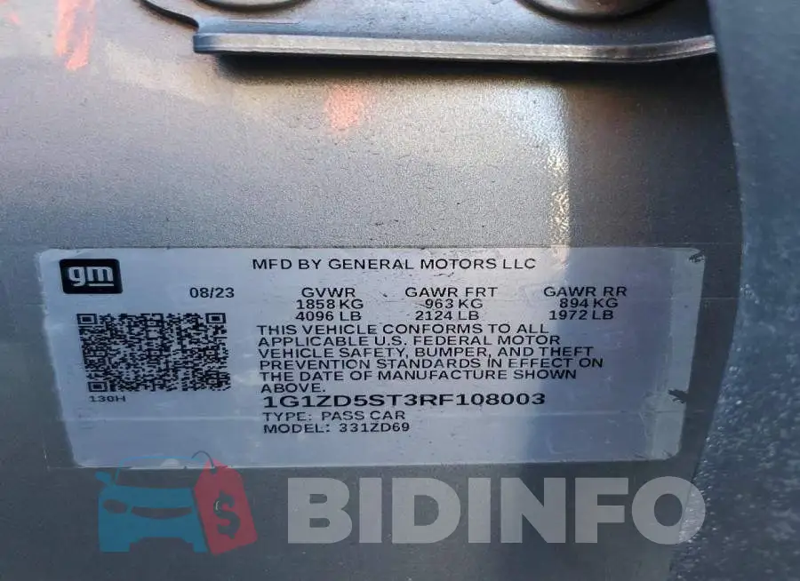 1G1ZD5ST3RF108003 Photo# 12