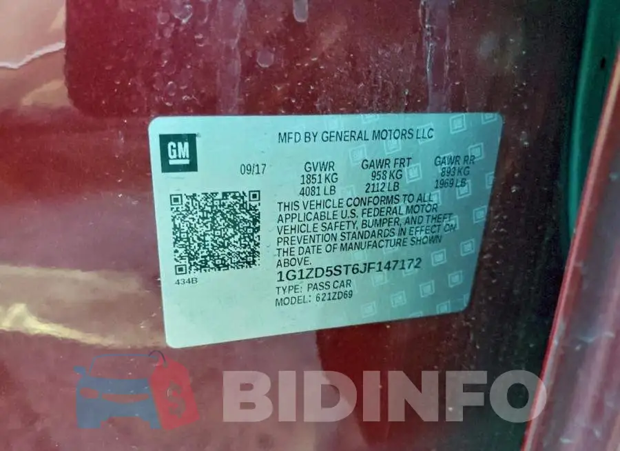 1G1ZD5ST6JF147172 Photo# 12