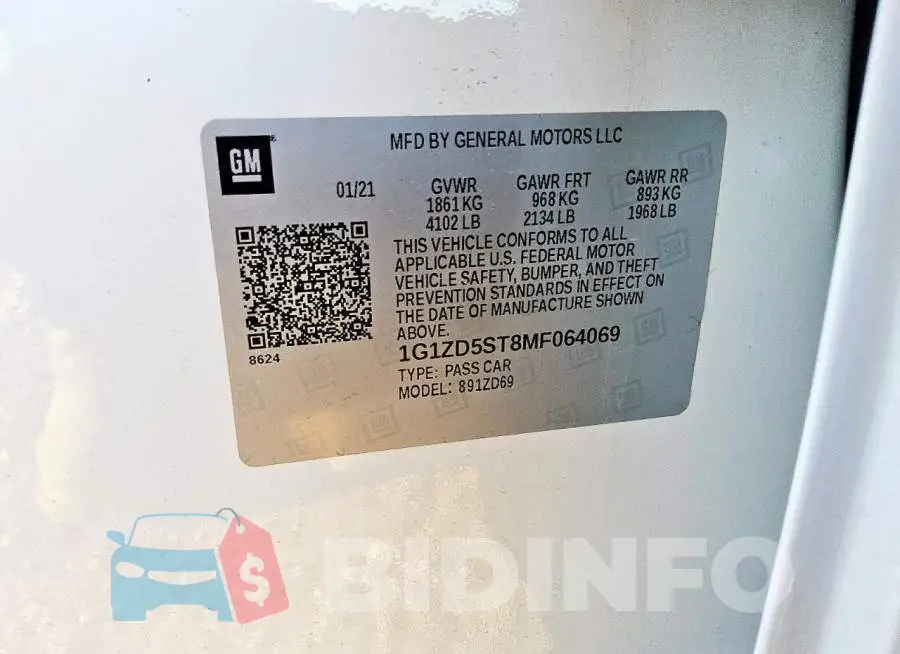 1G1ZD5ST8MF064069 Photo# 13