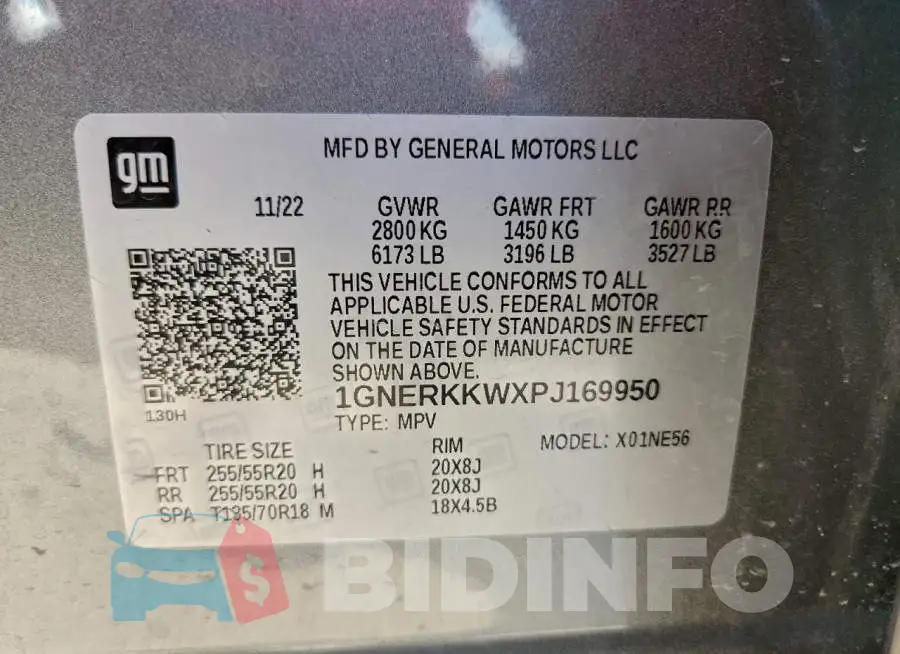 1GNERKKWXPJ169950 Photo# 13