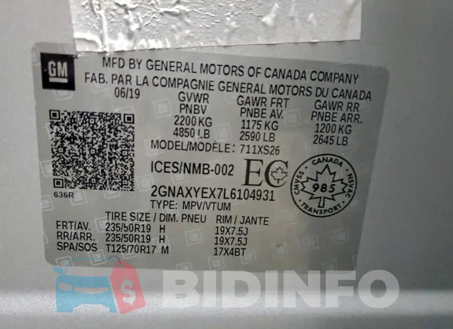 2GNAXYEX7L6104931 Photo# 14