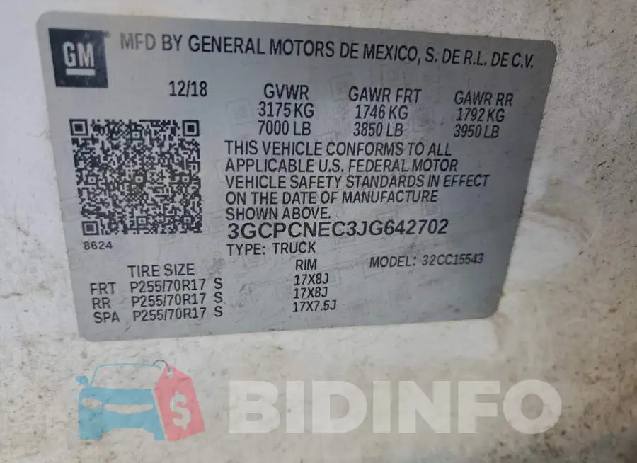 3GCPCNEC3JG642702 Photo# 12