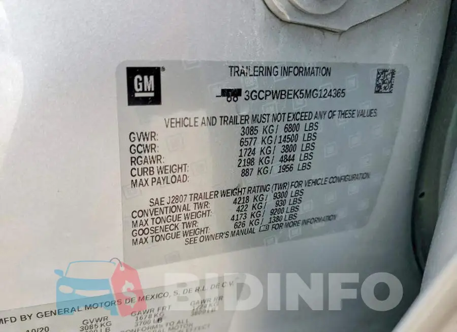 3GCPWBEK5MG124365 Photo# 12