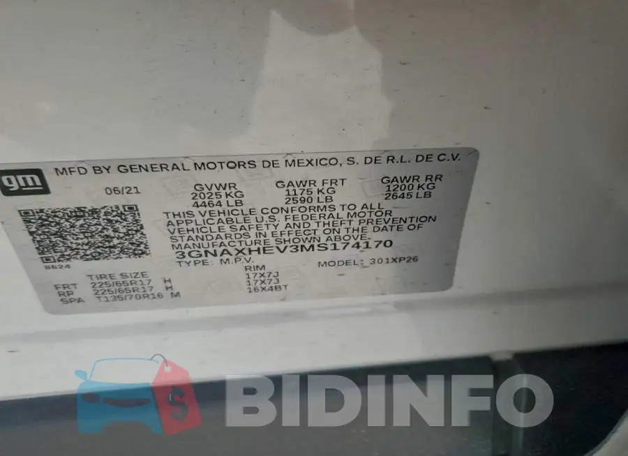 3GNAXHEV3MS174170 Photo# 13