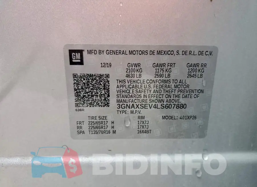 3GNAXSEV4LS607880 Photo# 13