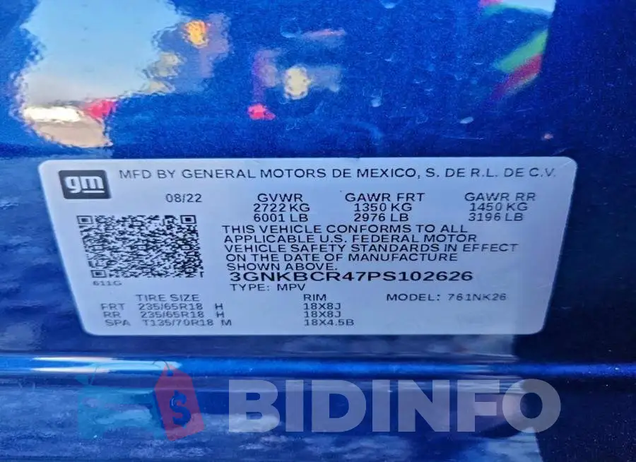 3GNKBCR47PS102626 Photo# 14