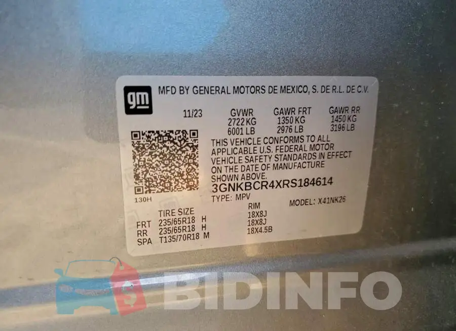 3GNKBCR4XRS184614 Photo# 13