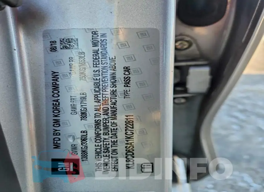 KL8CD6SA1KC722811 Photo# 12