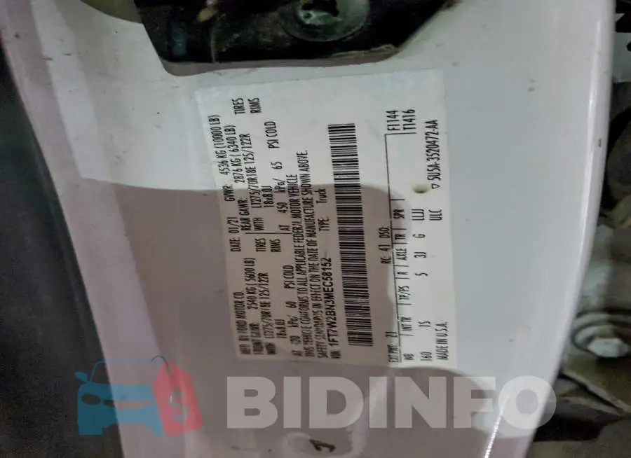 1FT7W2BN3MEC58152 Photo# 12