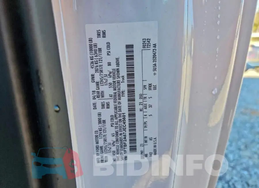 1FTBF2A67JEC45601 Photo# 12