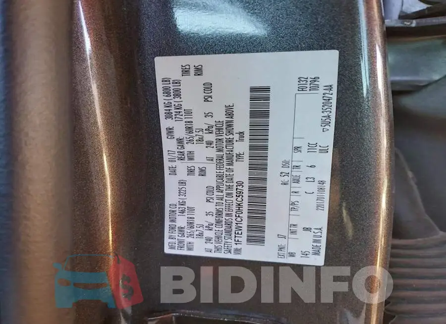 1FTEW1CF0HKC59730 Photo# 12