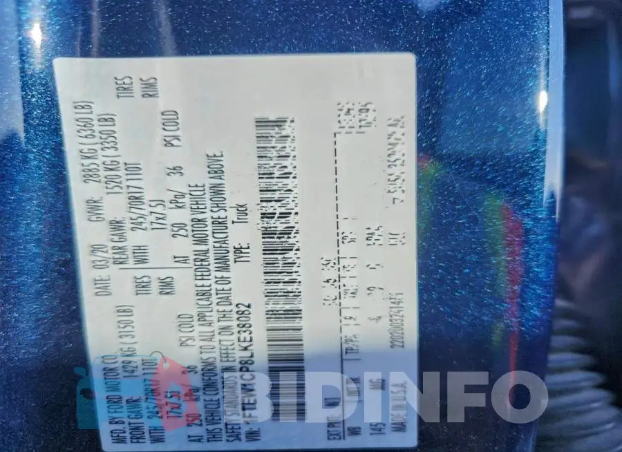 1FTEW1CP8LKE38082 Photo# 13