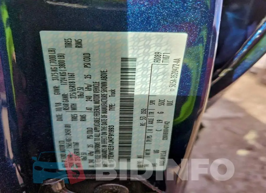 1FTEW1E51JKF91993 Photo# 12