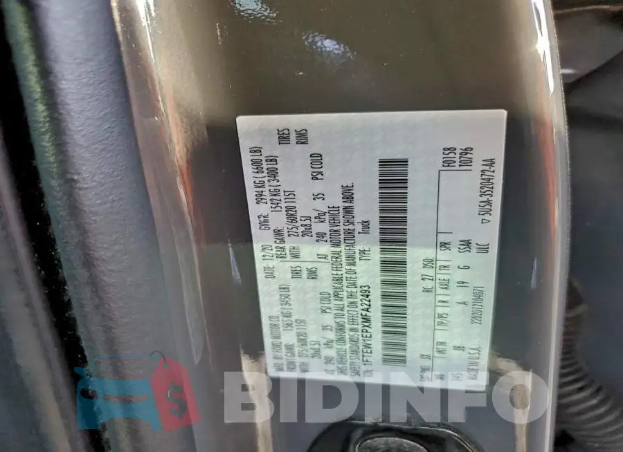 1FTEW1EPXMFA22493 Photo# 13