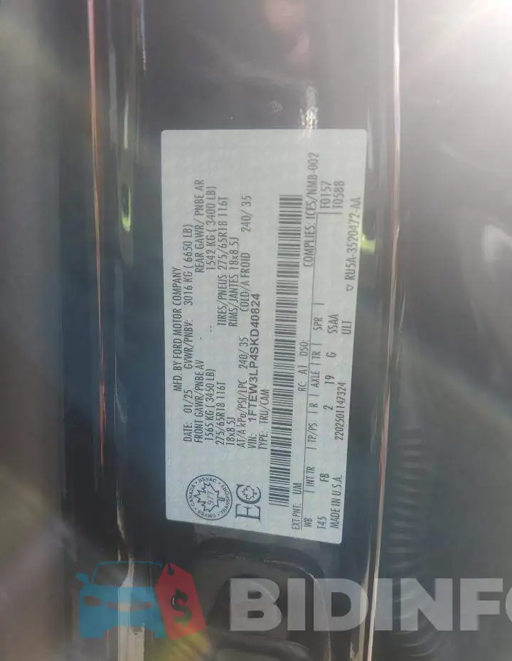 1FTEW3LP4SKD40824 Photo# 12