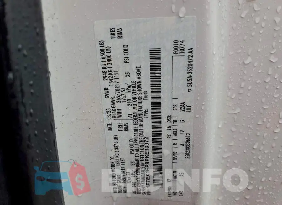 1FTEX1EP8PKE10072 Photo# 12