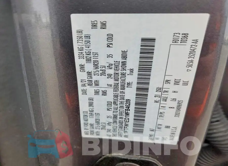 1FTFW1ED1MFB46209 Photo# 12