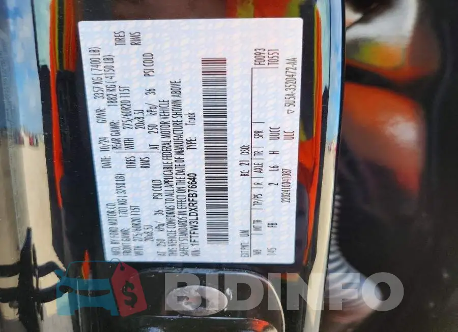 1FTFW3LDXRFB76640 Photo# 12