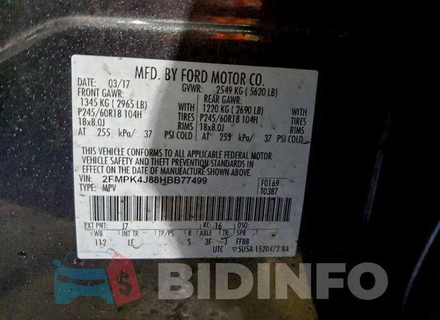 2FMPK4J88HBB77499 Photo# 13
