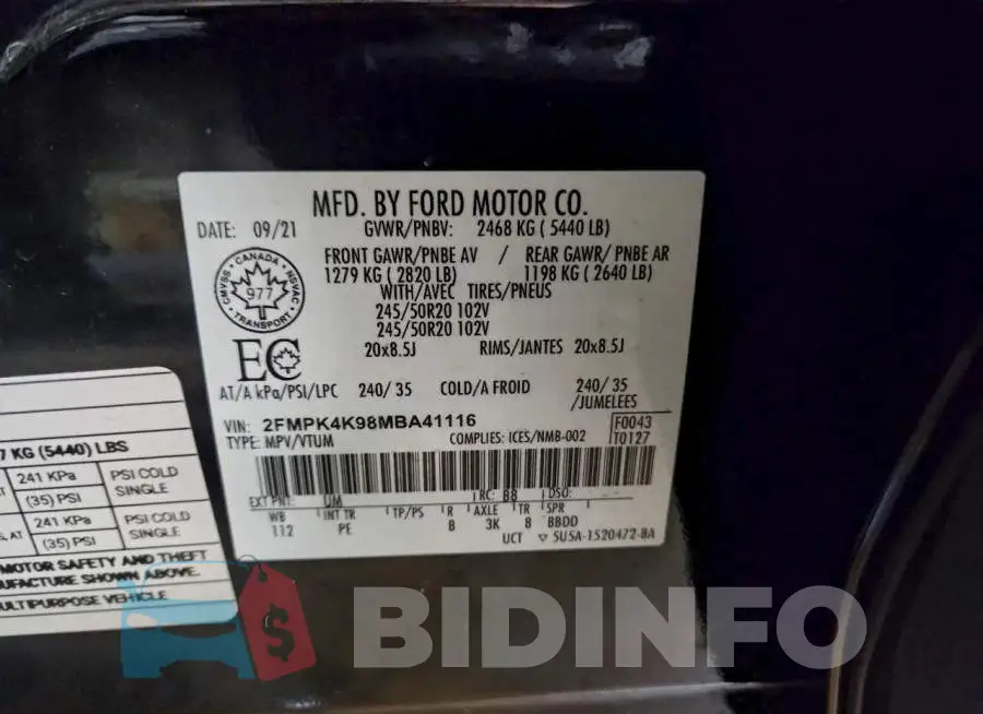 2FMPK4K98MBA41116 Photo# 13