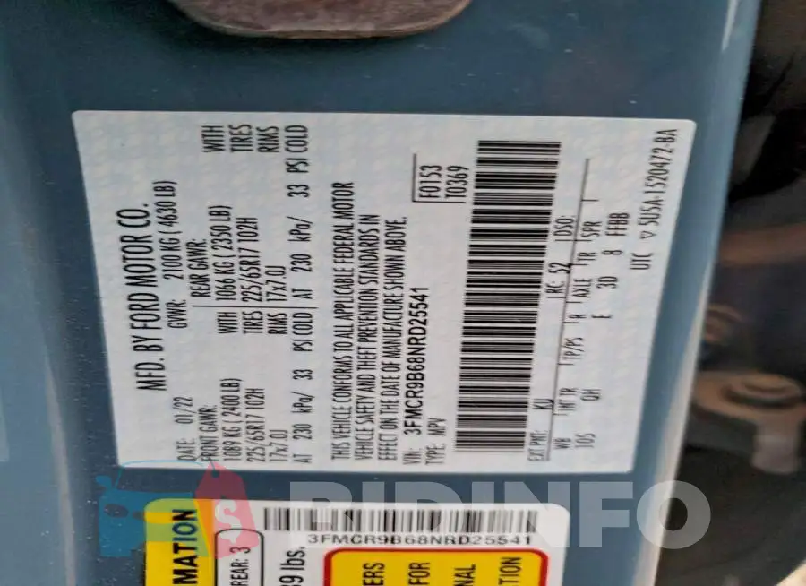 3FMCR9B68NRD25541 Photo# 13
