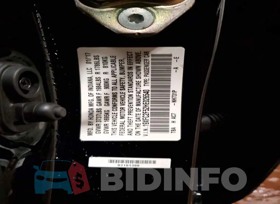 19XFC2F52HE026540 Photo# 12