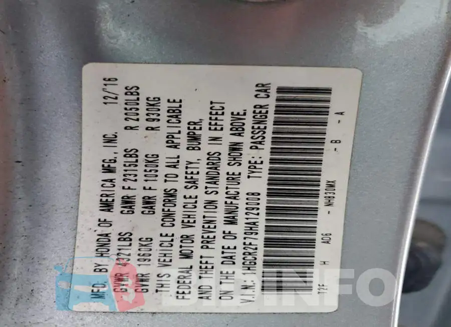 1HGCR2F79HA129008 Photo# 13