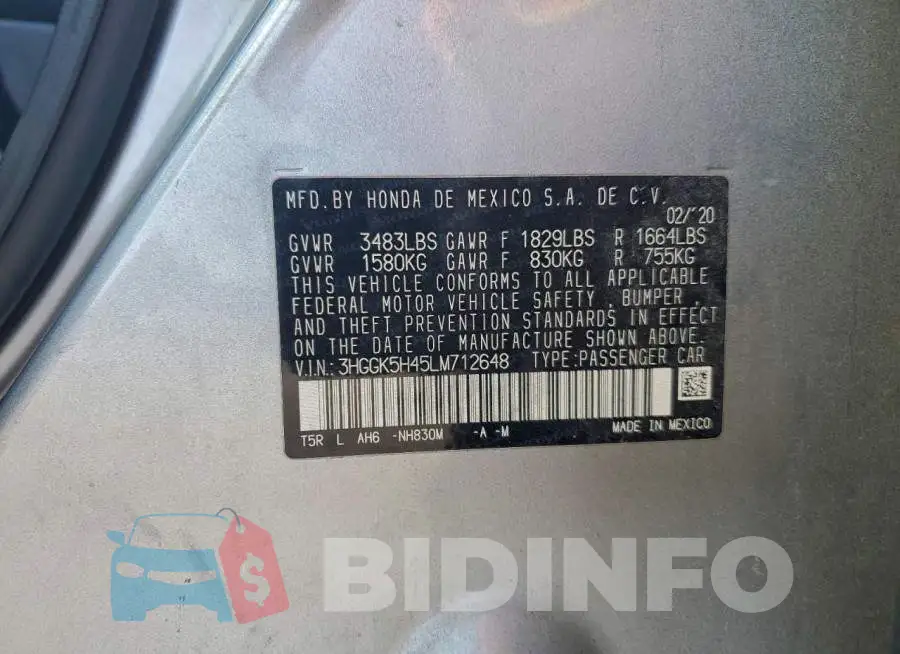 3HGGK5H45LM712648 Photo# 12