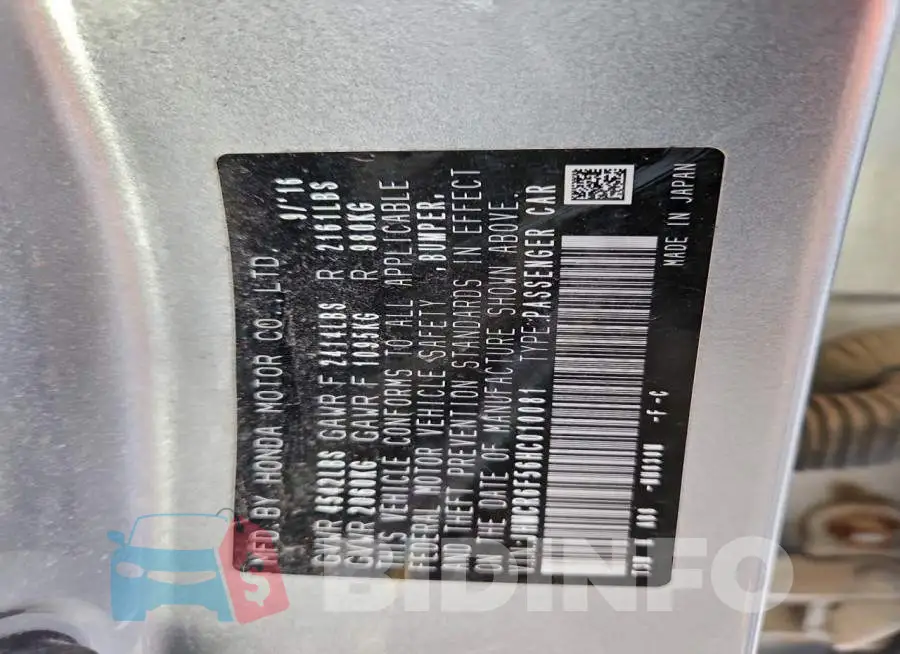 JHMCR6F56HC010081 Photo# 13